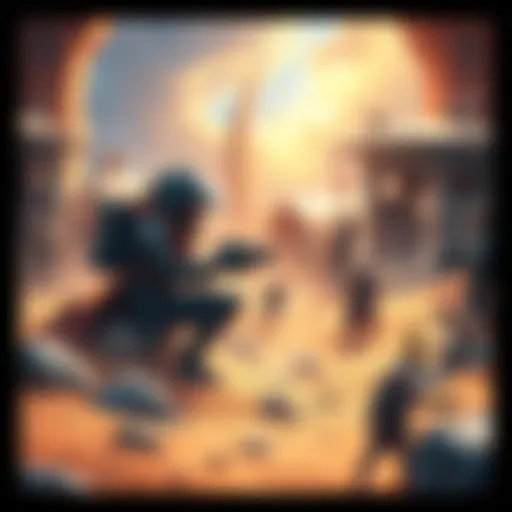 A game developer is creating a structured game from a sandbox environment, showcasing character design and story elements.