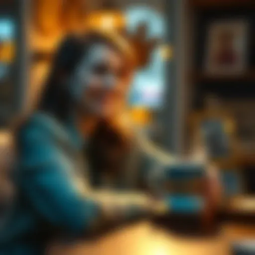 Sariah sits at a cozy table with a steaming cup of coffee, smiling as she enjoys her morning ritual, ready for the weekend.