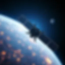 A modern satellite in orbit, representing SpaceSail's efforts to compete with Starlink in satellite internet services