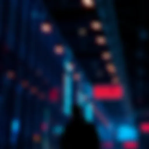 A graphic representing a job opportunity for Scanline Lead Lighting in British Columbia, featuring a salary range and a person contemplating their career move.
