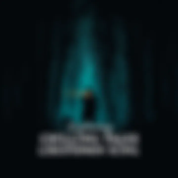 A spooky book cover featuring dark woods and a shadowy figure holding a flashlight, evoking suspense and horror.