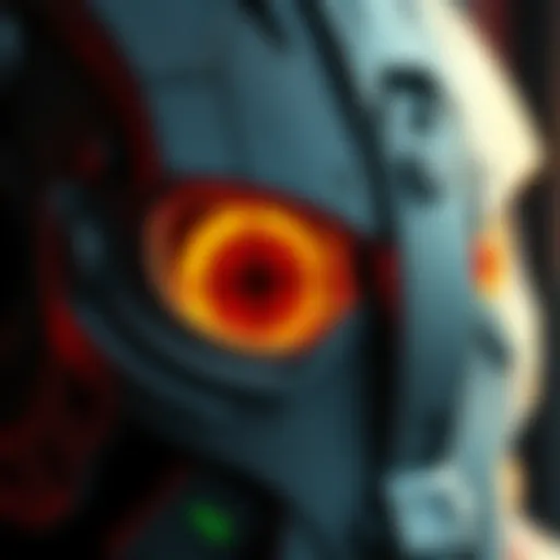 Detailed preview of a unique sci-fi helmet texture showcasing intricate surface features