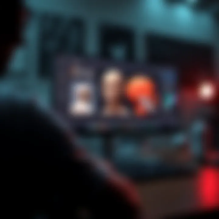 A beginner sculpting course in progress, featuring a computer screen displaying Blender software with sculpting tools and head anatomy references visible