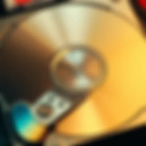 A close-up of a 44TB Seagate hard drive showcasing its sleek design and multiple platters.