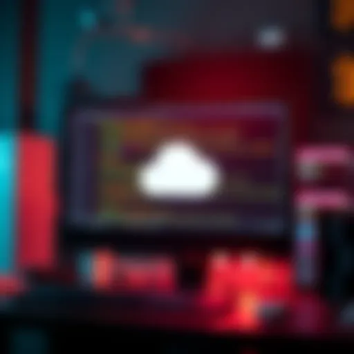 Warning about xAI's Grok Build CLI uploading Git repositories to Google Cloud, showing a computer screen displaying code and a cloud icon