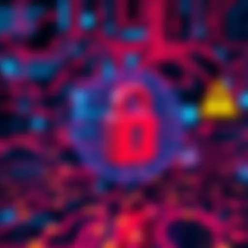 Graphic depicting the critical security flaw in AI projects with a lock symbol and warning sign
