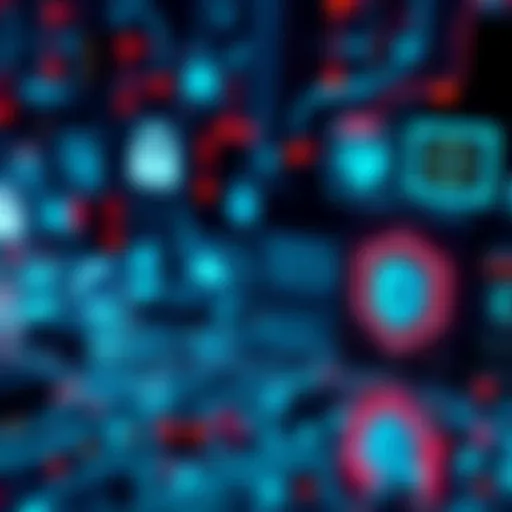 A comparison of security software icons alongside an operating system's built-in security features, showing their coexistence in the digital world.
