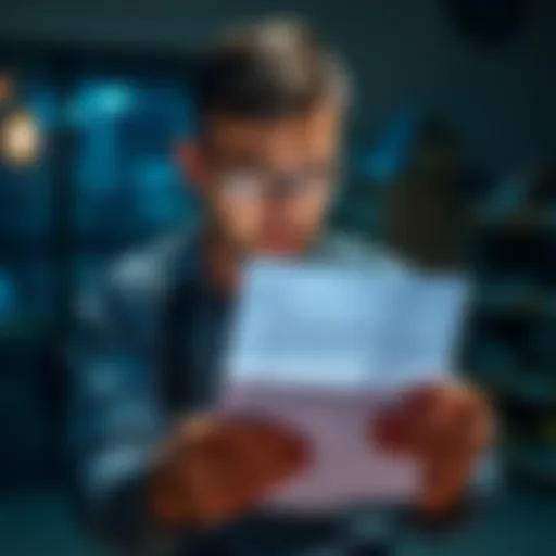 A concerned seller looking at a legal infringement letter regarding eBay sales