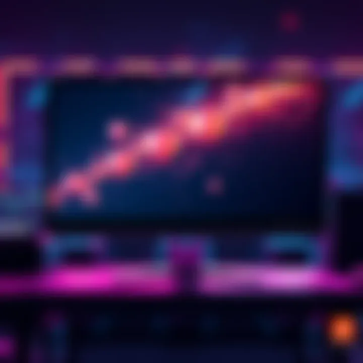 A visual of a computer screen displaying custom shader settings with subtractive emission materials, showcasing particle artifacts being resolved.
