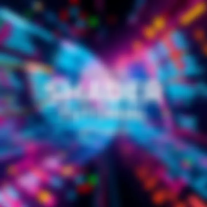 A visual representation of a shader tutorial with colorful graphics and coding elements