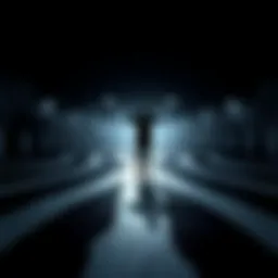 A person standing at a crossroads, surrounded by a mix of black and white paths, symbolizing complex choices.