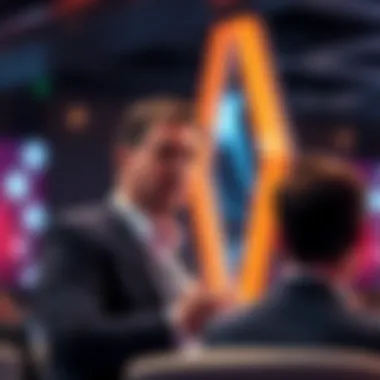 Shawn Layden discussing concerns about digital shift in gaming industry at a conference