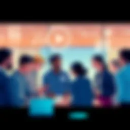 Illustration showing a diverse group of people discussing and collaborating on machine learning projects, emphasizing empirical findings over mathematics.