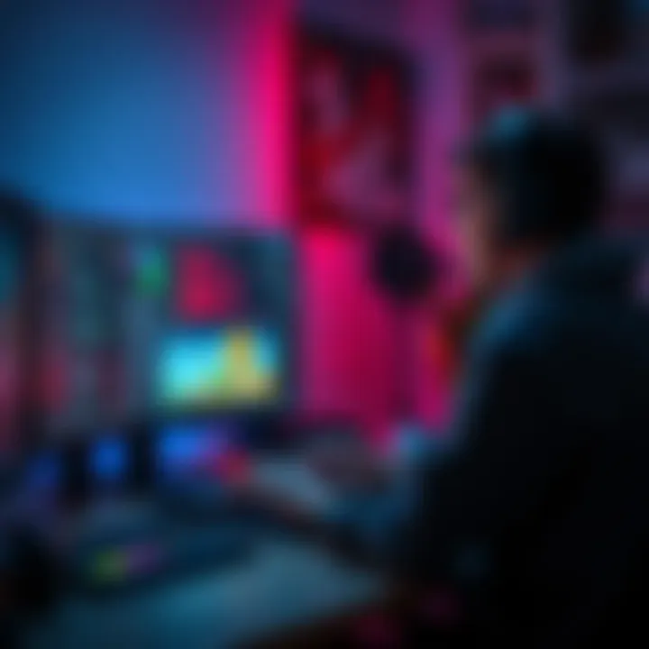 A developer working on a side scroller game in the Godot engine, showing code and game assets on a computer screen
