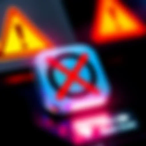 Signal app icon blocking Microsoft Windows Recall with a warning symbol in the background