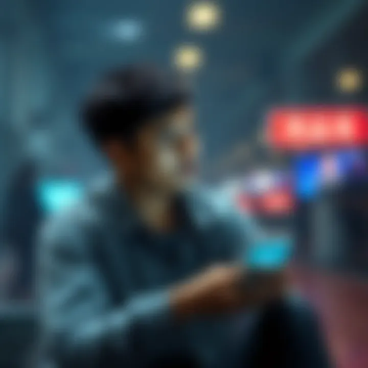 A person sitting alone, staring thoughtfully at their smartphone, symbolizing the choice to stay silent on social media