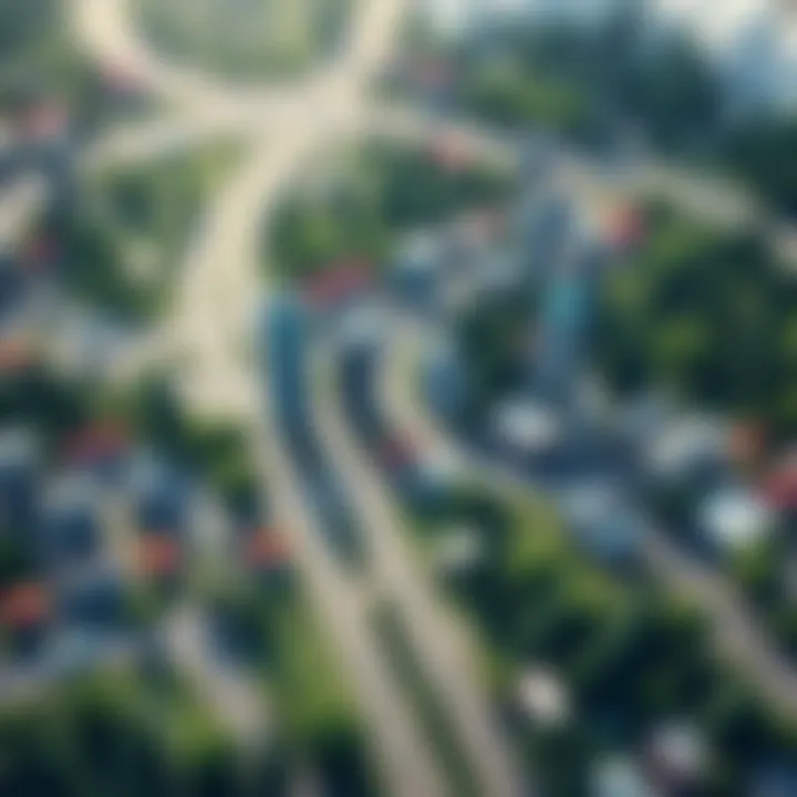 A scene of a Sim City game being built, showcasing cities, forests, and roads with AI features
