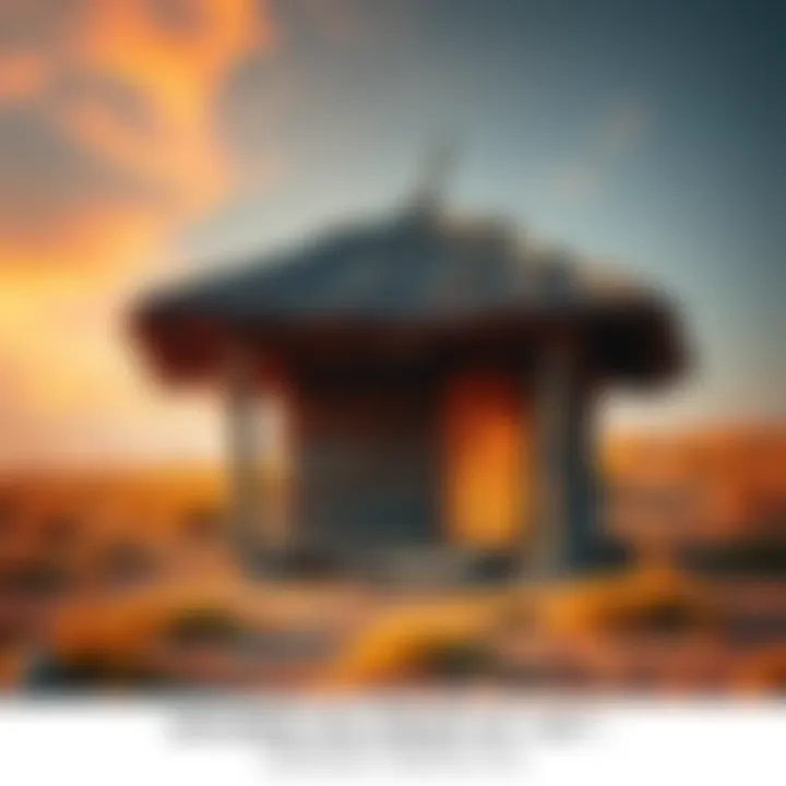 A small, rustic hut made of wood with a thatched roof in a natural setting, embodying the essence of a hut as a simple dwelling.