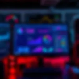 A collection of various simple AI tools displayed on a computer screen, showing graphs and automated tasks, representing productivity enhancement for small business owners.