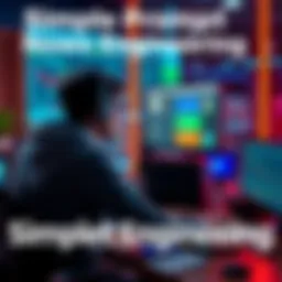 A person sitting at a desk, focused on a computer screen displaying AI tools, contemplating prompt engineering strategies.