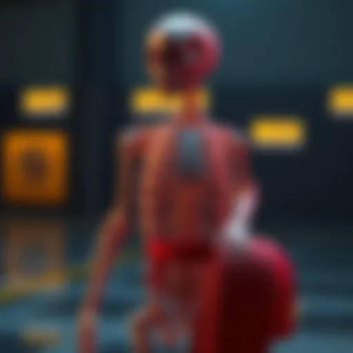 A visual of a character skeleton mesh with clothing overlays being imported into Unreal Engine with texture issues highlighted.