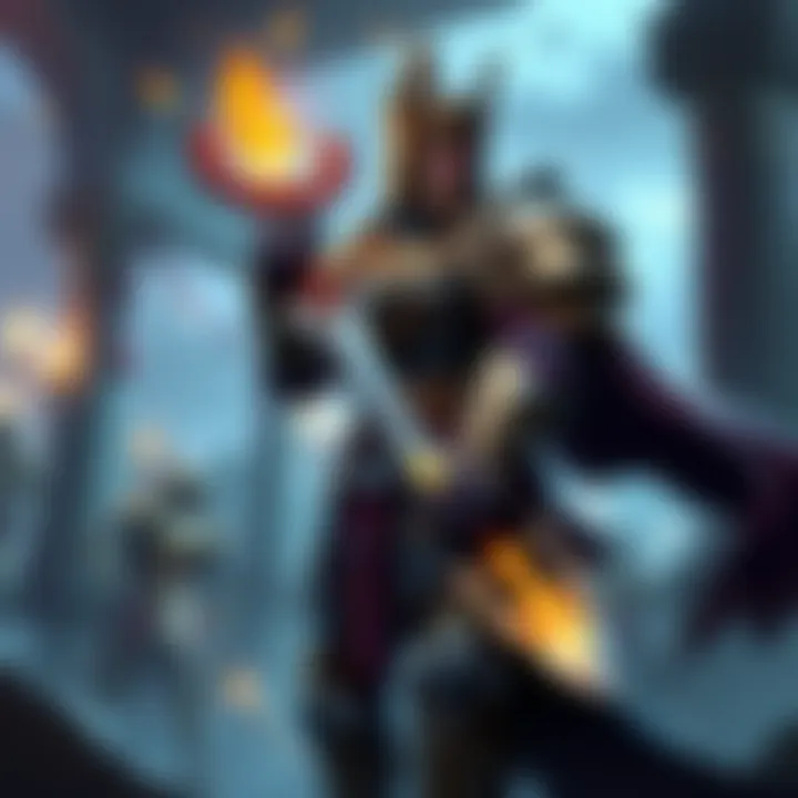 Character from Slay the Crown, wearing armor and wielding a sword in a fantasy setting