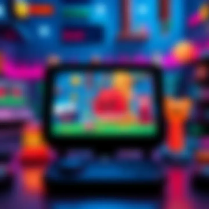 A colorful screenshot of a tiny game featuring playful characters and engaging gameplay.