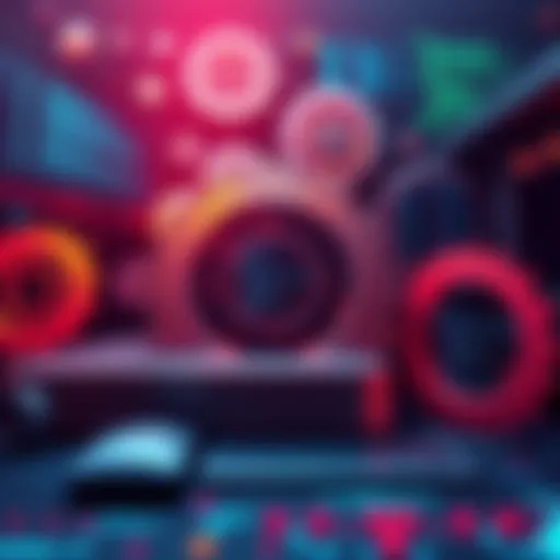 A visual representation of different coding models with gears and computer screens showing code snippets, symbolizing the variety of tools available for developers in 2025.