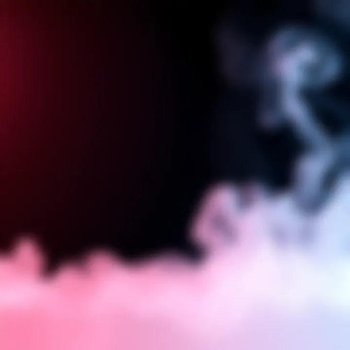An animation frame showing smoke that appears frozen during rendering
