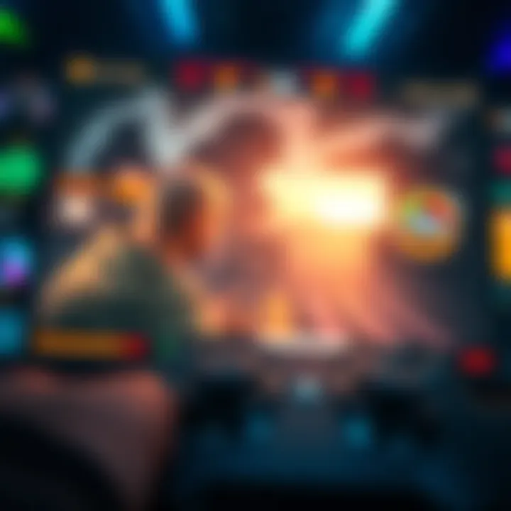 Smooth Camera Menu Interaction A close-up view of a game menu with a smooth camera rotation effect, showcasing subtle zoom features controlled by mouse movements and a game controller.