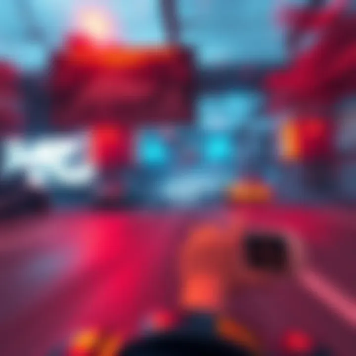 A visual representation of a game scene showing a smooth camera movement with clear interpolation effects, enhancing gameplay