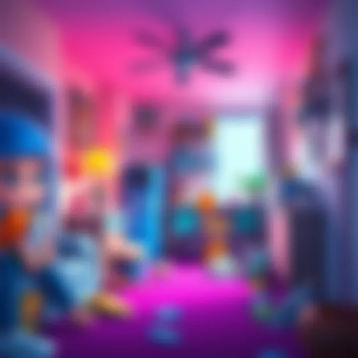 Snapshots Game Cover Colorful scene from Snapshots showing a character cleaning up a room and finding hidden objects