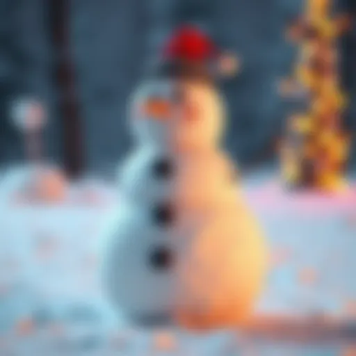A simple snowman made using Blender 2.0, showcasing basic features and design