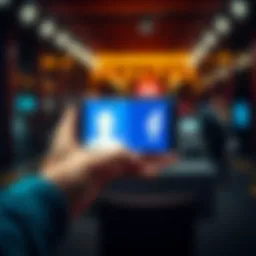 A person holding a smartphone displaying a social media account with a company logo, symbolizing the conflict between personal rights and trademark issues