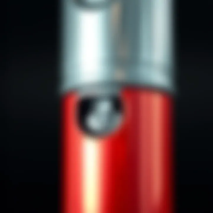 Close-up of a soda can showing a malfunctioning pull tap connection at the base with visible dark area