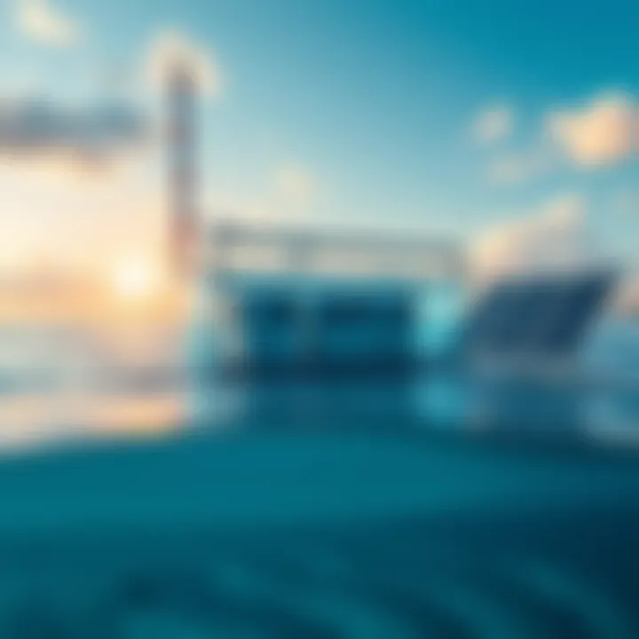 A solar-powered desalination unit converting seawater into fresh water without toxic byproducts