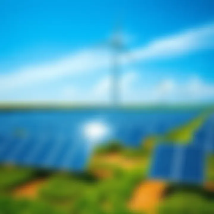A field filled with solar panels under a clear blue sky in China, showcasing the country's renewable energy efforts.