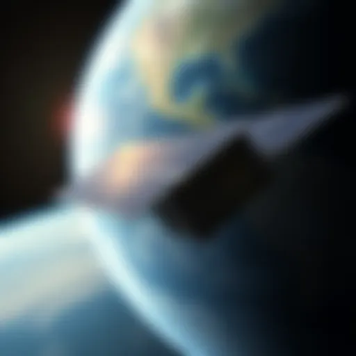 A view of solar panels orbiting Earth, generating renewable energy for Europe.