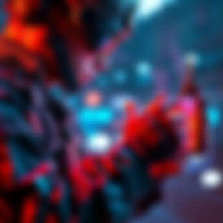 A soldier interacts with a futuristic device, showcasing military applications of new technology.