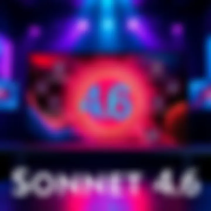 Sonnet 4.6 Feature Launch A vibrant graphic showcasing new features of Sonnet 4.6 with icons representing performance and user enhancements