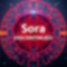 Sora AI Shutdown Announcement A bold announcement graphic displaying the text 'Sora Discontinued' with a fading AI symbol in the background