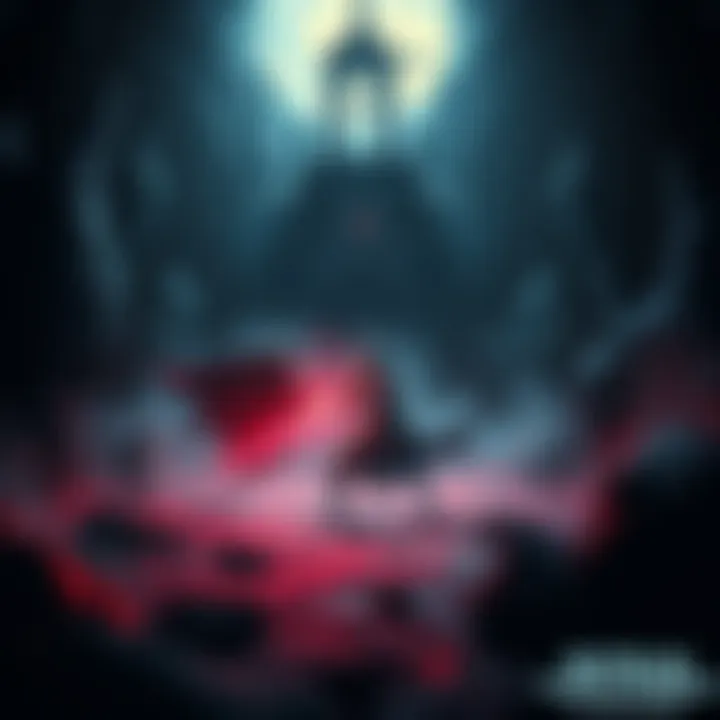 A captivating scene from Soul Chained showcasing a character in a dark fantasy world, battling an enemy with a sword in a mysterious environment.