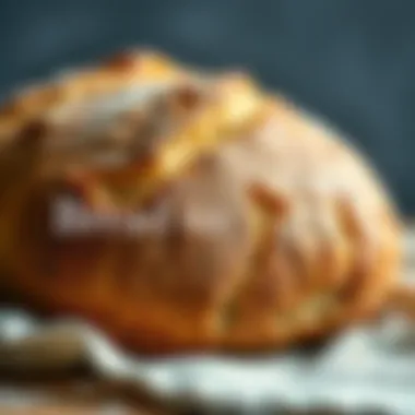 Freshly baked sourdough bread made from yeast extracted from a 5,000-year-old mummy, showcasing a rustic loaf with a crispy crust and a golden-brown color.