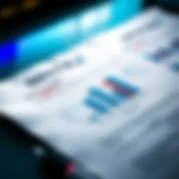 SpaceX IPO Document A close-up of SpaceX's IPO filing with graphs showing financial losses and Elon Musk's notes on AI strategy.