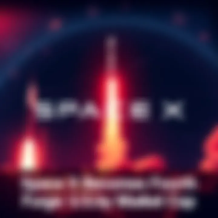 SpaceX logo displayed prominently with rockets and stars in the background