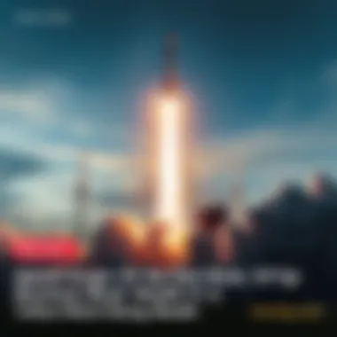 SpaceX Rocket Launch A SpaceX rocket launching into the sky, symbolizing success in the aerospace sector and Elon Musk's rising wealth.