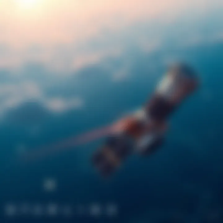 SpaceX logo next to a Starlink satellite in the sky, promoting internet coverage
