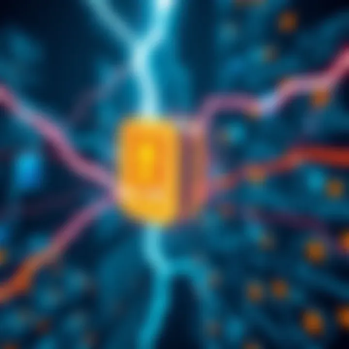 Illustration showing the sparse attention mechanism of DeepSeek 3.2 with highlighted token selection and lightning indexer processes.
