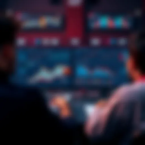 A side-by-side view of ChatGPT and alternative sports analytics tools analyzing sports records, showcasing charts and graphs on screens