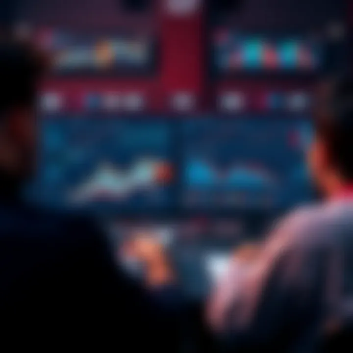 A side-by-side view of ChatGPT and alternative sports analytics tools analyzing sports records, showcasing charts and graphs on screens